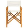 vidaXL Folding Director's Chair Cream Solid Wood Teak