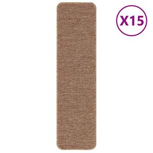 vidaXL Anti-slip Stair Mats 15 pcs 75 x 20 cm Yellow PP Rectangular