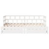 vidaXL Daybed with Trundle and Drawers without Mattress White 90x190 cm Single