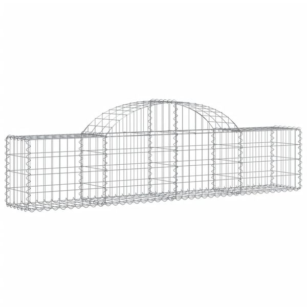 vidaXL Arched Gabion Baskets 20 pcs 200x30x40/60 cm Galvanised Iron