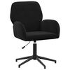 vidaXL Swivel Desk Chair Velvet 54 x 55 x 90 cm Black