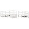 vidaXL 6 Piece Garden Sofa Set White Solid Wood Pine