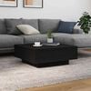 vidaXL Coffee Table Black Oak 80 x 80 x 31 cm Engineered Wood