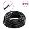 vidaXL Leather Cord Black &Oslash;5 mm x 50 m Leather