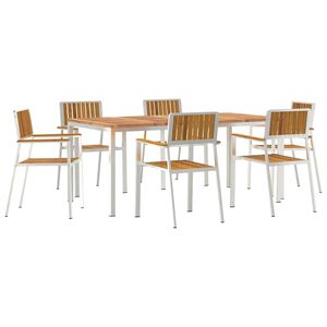 vidaXL Outdoor Dining Set 7 pcs 180 x 90 x 75 cm