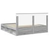 vidaXL Bed Frame Grey Sonoma 180 x 200 cm Solid Pine Wood