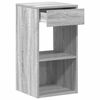 vidaXL Bedside Cabinet with Drawer Grey Sonoma 35x34x66.5 cm