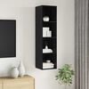 vidaXL TV Cabinet Set Black Oak 37 x 37 x 142.5 cm Engineered Wood