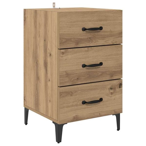 vidaXL Bedside Cabinet Artisan Oak 40 x 40.5 x 66 cm Engineered Wood