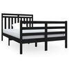 vidaXL Bed Frame without Mattress Black Small Double Solid Wood