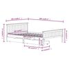 vidaXL Bed Frame without Mattress White Solid Wood Pine 160x200 cm