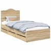 vidaXL Bed Frame with Drawer Sonoma Oak 90 x 200 cm Engineer Wood