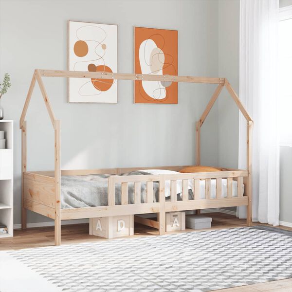 vidaXL Kids' House Bed Frame without Mattress 80x200 cm Pine