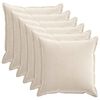 vidaXL Cushion Cover 6 pcs HOUTEN Cream 70 x 70 cm Chenille Fabric