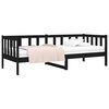 vidaXL Day Bed without Mattress Black 80x200cm Solid Wood Pine