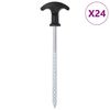 vidaXL Tent Pegs 24 pcs 17 cm &Oslash;7 mm Galvanised Steel