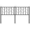 vidaXL Metal Headboard Black 150 cm