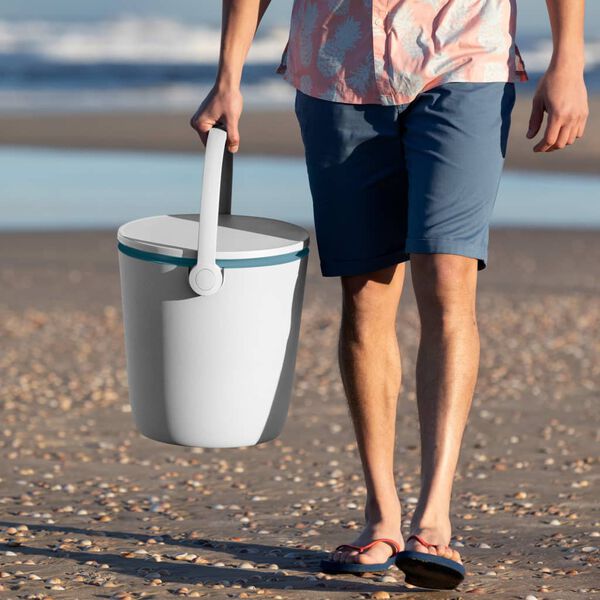 Keter Table Cooler Go Bar White and Ocean Blue