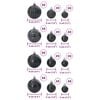 vidaXL Christmas Baubles 100 pcs Black &Oslash;3/4/6 cm