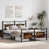 vidaXL Bed Frame without Mattress Smoked Oak 150x200 cm King Size Engineered Wood