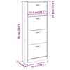 vidaXL Shoe Cabinet Grey Sonoma 59x17x150 cm Engineered Wood