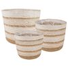 vidaXL 3 pcs Natural ,White and Beige &Oslash;26 x 19 cm 100% Seagrass