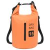vidaXL Dry Bag with Zipper Orange 15 L PVC