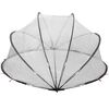 vidaXL Pool Dome Folding Manual Transparent 405 x 405 x 192 cm PVC