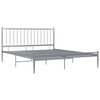 vidaXL Bed Frame without Mattress Grey Metal 180x200 cm Super King