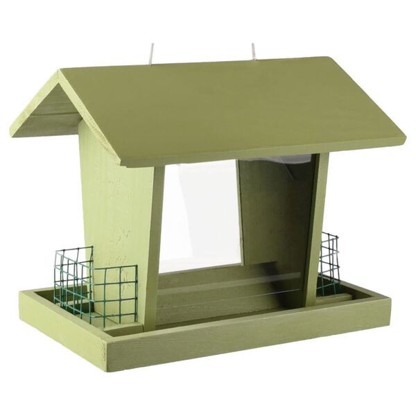FLAMINGO Hanging Bird Feeder Silo Mado Green