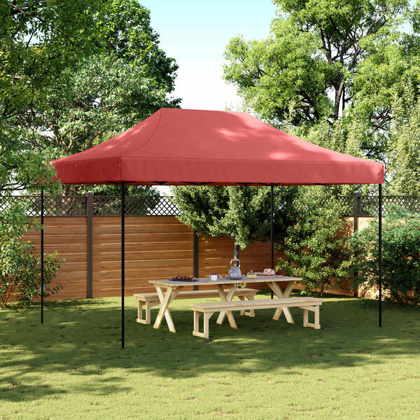 vidaXL Party Tent Folding Burgundy 279 x 410 x 315 cm Oxford Fabric