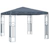 vidaXL Gazebo with LED String Lights 300x300 cm Anthracite