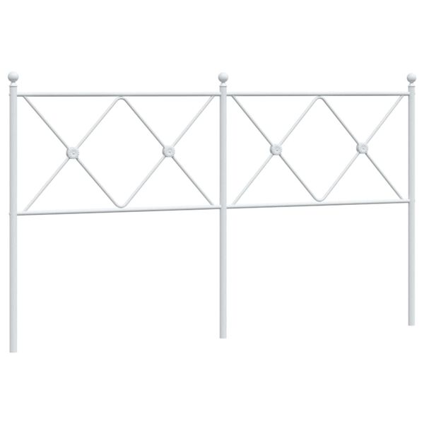 vidaXL Metal Headboard White 160cm
