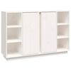 vidaXL Sideboard White 120x35x80 cm Solid Wood Pine