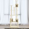 vidaXL Cat Tree with Sisal Scratching Posts Cream 188 cm