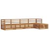 vidaXL Outdoor Sofa Set 5 pcs 4-Seaters Natural Solid Acacia Wood