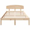 vidaXL Bed Frame with Headboard Natural 140 x 190 cm Solid Pine Wood