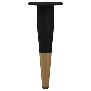 vidaXL Furniture Feet 2 pcs Black and Gold &Oslash; 40 x 98 mm Iron