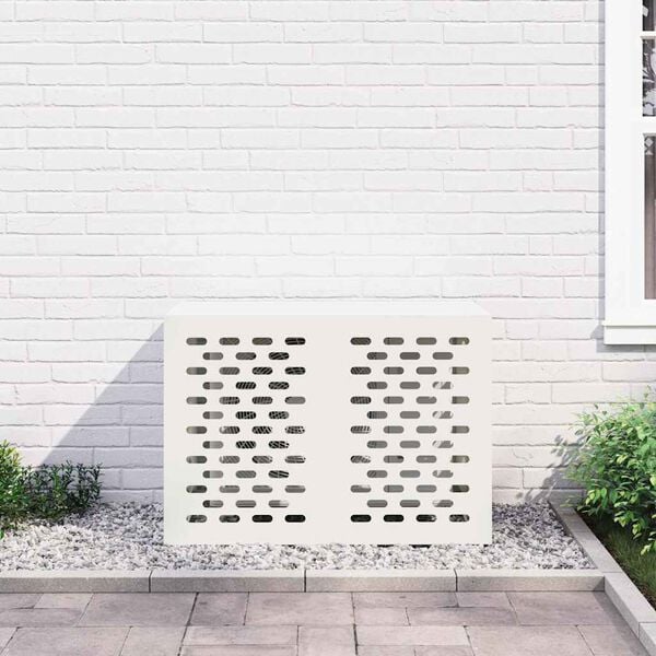 vidaXL Air Conditioner Cover White 100 x 50 x 70 cm Steel