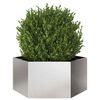 vidaXL Garden Planter Hexagon 104x90x45 cm Stainless Steel