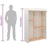vidaXL 3-Tier Clothes Wardrobe 110x40x170 cm