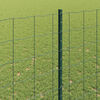 vidaXL Fence with Post Green 1.4 x 10 m Steel and PVC