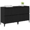 vidaXL Sideboards 2 pcs Black Oak 60 x 35 x 70 cm Engineered Wood