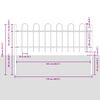 vidaXL Garden Fence 8 pcs Grey 13.6 x 0.8 m Powder-coated Steel