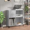 vidaXL Record Cabinet Concrete Grey 84.5x38x89 cm Engineered Wood