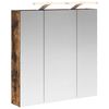 vidaXL Bathroom Mirror Cabinet Smoked Oak 70 x 14.5 x 70 cm