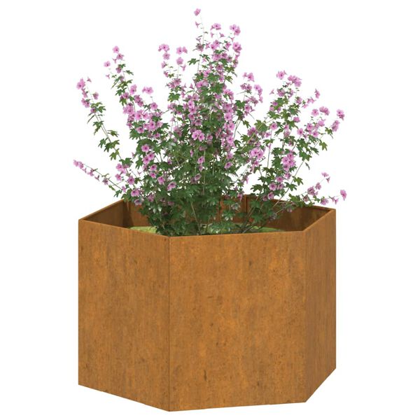 vidaXL Planter Rusty 60x60x45 cm Corten Steel