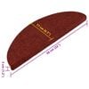 vidaXL Stair Mats Self-adhesive 15 pcs 56x17x3 cm Red