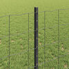 vidaXL Fence with Post Grey 0.8 x 10 m Steel