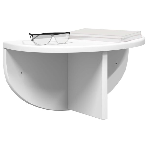 vidaXL Wall Shelf Wall-mounted White 38 x 19 x 19 cm Engineered Wood